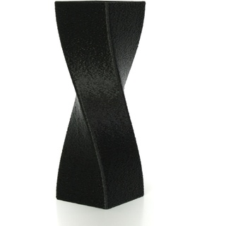 Designer Vase – Dekorative Blumenvase aus Bio-Kunststoff (M (25 cm), Black)