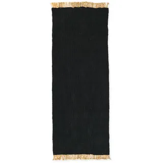 Ferm Living - Block Runner, 80 x 200 cm, schwarz / natur