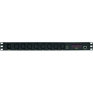 Logilink PDU8P01 Steckdosenleiste 19 Zoll 8-fach Schwarz