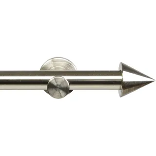 LIEDECO Vorhangstange Kegel 1-läufig Ø 16 mm 120 cm Silber