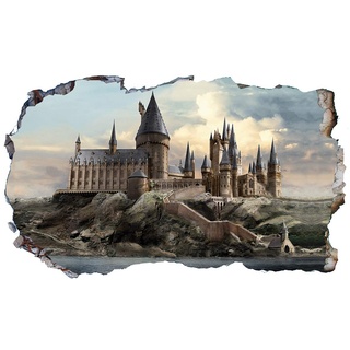 Chicbanners Harry Potter Hogwarts Castle 3D Magic Window V600 Wandtattoo, selbstklebend, Größe 1000 mm breit x 600 mm tief (groß)