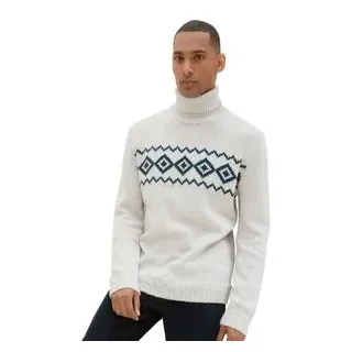 Tom Tailor Herren Rollkragen Pullover NEP TURTLENECK Regular Fit Vintage Beige Twotone Neps 34154 XXL