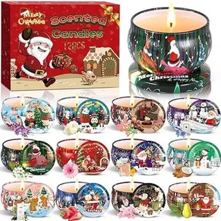 Famanu Duftkerzen Set 12 Stück - Aromatherapie Sojawachskerzen