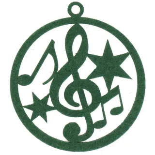 mugesh Weihnachtsbaumkugel Weihnachtskugel Filz Violinschlüssel, für Musiker grün