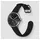 38 mm schwarz/silber, Sport Fluorelastomer-Armband schwarz/silber