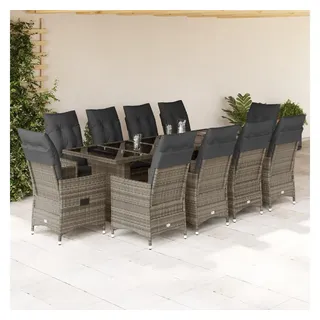 vidaXL Garten-Bistro-Set 11-tlg. Grau