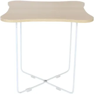 Relaxdays Beistelltisch Weiß MDF 40 x 40 x 10,5 cm