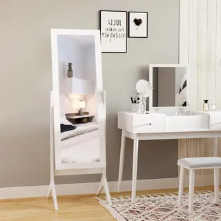 Homcom Standspiegel 47 x 148 cm Weiß