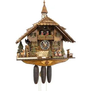 Kuckucksuhr 8-Tages-Uhrwerk Chalet-Stil 58cm von Hönes - Original aus dem Schwarzwald