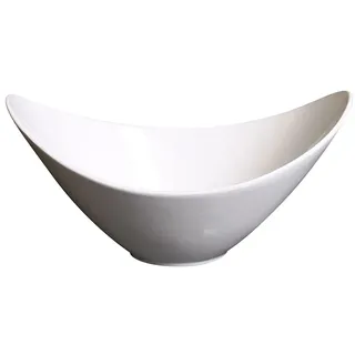 Schale oval Porzellan weiss Schälchen Obstschale Dekorschale Snackschale
