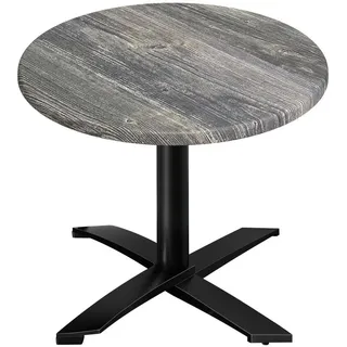 GGMMÖBEL Gartentisch Holz (1 Stück), Rund Aussen Edle Optik/Hohe Tragkraft/Wetterbeständig grau
