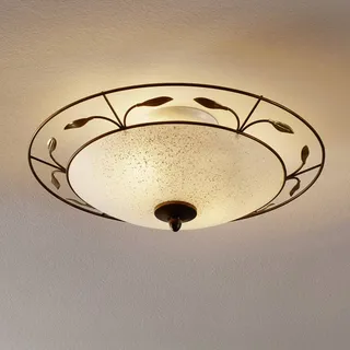 ORION Deckenlampe Luca, dimmbar, braun / rost, für Wohn- / Esszimmer, Metall, Landhaus / Rustikal, Deckenlampe - 16 cm - 40 cm - 40 cm