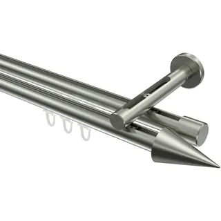 Interdeco Innenlaufgarnitur 2-läufig Ø 20 mm 200 cm Grau/Weiß