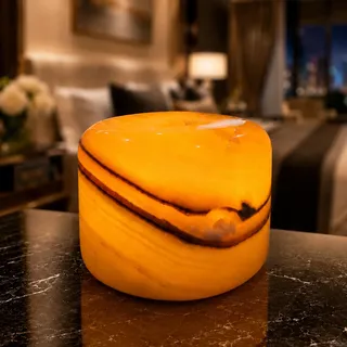 Marmorlampe Nachtlicht Touch-Nachttischlampe für Schlafzimmer, wiederaufladbare kleine Schreibtisch-Nachttischlampe vom Typ C, augenschonende dimmbare LED-Ambientelampe (Amber Jade)
