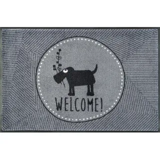 Wash+Dry Herr Just, Welcome 50 x 75 cm Grau