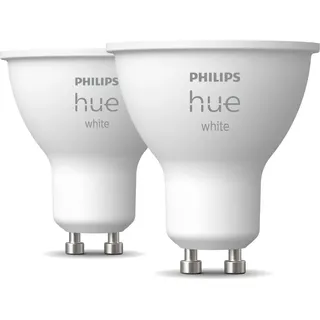 Philips Hue White 8719514340145A, Intelligentes Leuchtmittel, Bluetooth/Zigbee, Weiß, LED, GU10, GU10