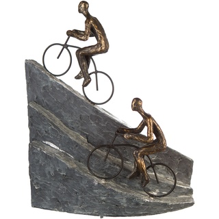 Dekofigur CASABLANCA BY GILDE "Skulptur Racing, bronzefarben/grau" Dekofiguren Gr. B/H/T: 28 cm x 33 cm x 13 cm, orange (bronzefarben, grau) Deko-Objekte