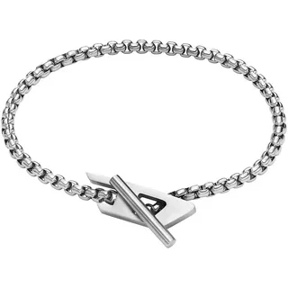 Diesel Herren-Gliederarmband Edelstahl silber DX1476040 Größe 18