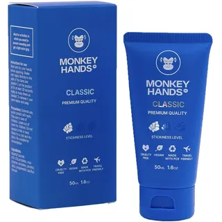 Monkey Hands Gel Grip | Handgrip | erhöht den Griff | Innovatives FlüssigMagnesit | Ideal für Pole Dance, Calisthenics, Ringe, Gewichte, Gymnastik und Fitnessstudio | Vegan | 3 Haftstufen
