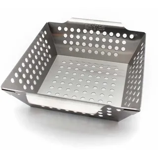 CHEFGASTRO BBQ Gemüsekorb XS, Grillwok | 21,5x21,5cm | Edelstahl