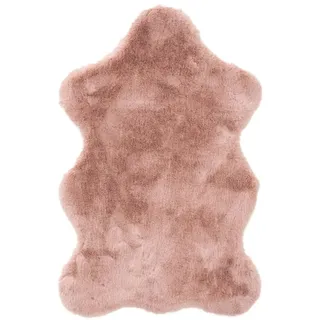 Fellteppich Dave, benuta, Sonderform, Höhe: 21 mm, Kunstfaser, Berber, Ethno-Style, Wohnzimmer rosa