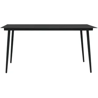 vidaXL Garten-Esstisch 150 x 80 x 74 cm schwarz 312158