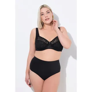 Ulla Popken Damen große Größen Übergrößen Plus Size Bügel-BH, Blütenspitze, Vollspitze schwarz 95G 727062100-95G - 95G