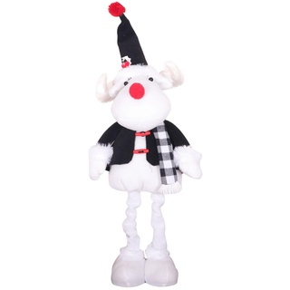 Fulenyi Große Weihnachtspuppenfigur für die Weihnachtsdeko, 80c Handmade Winterliche Rentier Stand Figur mit Teleskop-Beinen als Dekoartikel als Raumschmuck oder Geschenk