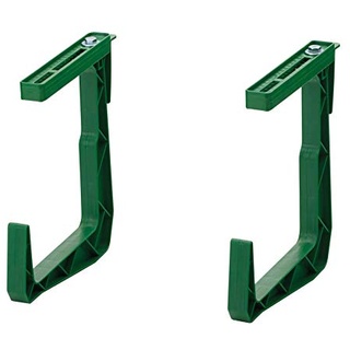 2 Stück Halterung für Balkonkasten Venus Kunststoff - Grün