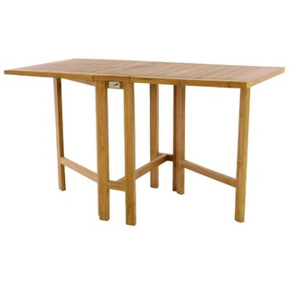 VCM Gartentisch Balkontisch Gartentisch Tisch Klapptisch Holz Teak braun