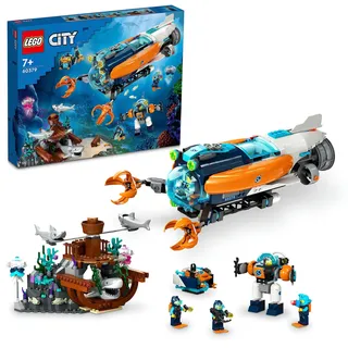 Lego City Tiefsee-Erkundung U-Boot 60379 Spielzeug Building Set (842-teilig)