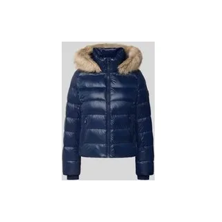 Slim Fit Daunenjacke in glänzender Optik, Marine, S