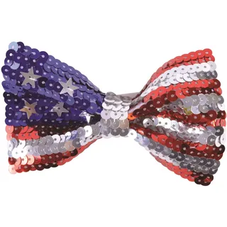 Bristol Novelty BA521 USA Pailletten-Fliege, 1 Stück, Herren, Mehrfarbig, Einheitsgröße