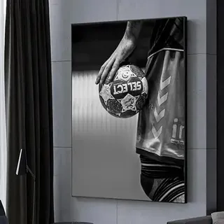 LMAIWANG Handball-Ballsport-Poster und -Drucke, Wandkunst, Leinwandgemälde für Wohnzimmer, Zuhause, Jungen, Schlafzimmer, Dekoration, Wandbilder (60 x 90 cm/rahmenlos)