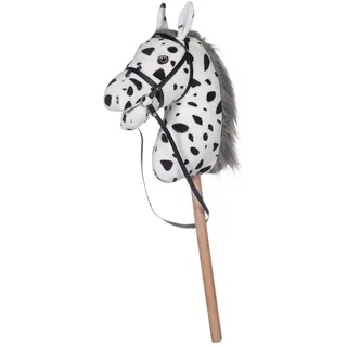 HKM Steckenpferd für Kinder, Hobby Horse mit Trense – Holzstiel, gepunktet
