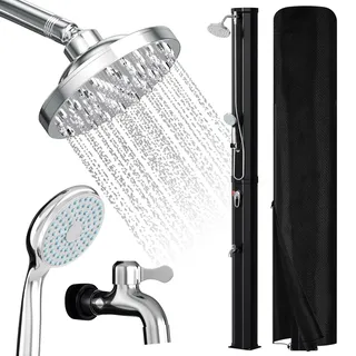 Aopunly Solardusche 35 L – Großvolumige Outdoor-Dusche inkl. UV-Schutzhaube, praktischer Handbrause & Wasserablassschraube – Perfekt für Garten, Camping & Pool