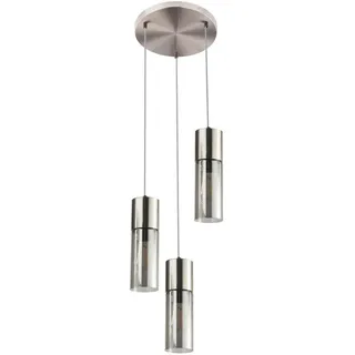 GLOBO Annika 1-flg. 30 cm grau Glas Metall