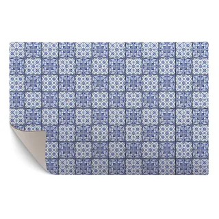 murando - Vinyl Teppich 180x120 cm - PVC Küchenteppich für Wohnzimmer Schlafzimmer Outdoor Läufer Küche Vinylteppich Dünn rutschfest Balkonteppich Design - Vintage Mosaik Optik Abstrakt f-C-0039-bi-b