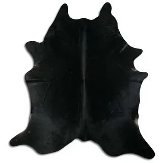 Livorio Fellteppich - schwarz / black, Kuhfell, Premium Kuhfell Teppich, Rinderfell, Echtfell