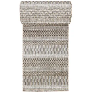 Mazovia Läufer Küche Flur - Sisaloptik Teppichläufer Flachgewebe - Kurzflor Flurläufer für Vorzimmer Küche - ÖKO-TEX Zertifiziert - Meterware In-& Outdoor - Beige Taupe 70 x 400 cm