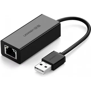 UGREEN externe Netzwerkkarte RJ45 - USB 2.0 100 Mbit/s, schwarz