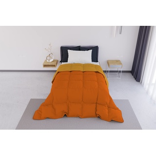 Italian Bed Linen ELEGANT Wintersteppdecke, Orange/Gelb, 170x260cm