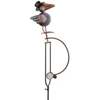 Moritz Gartenstecker Gartenstecker Vogel mit Zylinder, Metall, 150 cm