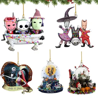 YOOYEH Weihnachtsdekoration, 5 Stück, Strumpfkappe, lustiger Alptraum vor Weihnachten, Dekoration, Weihnachtsdekoration, Partygeschenke (Typ 2)