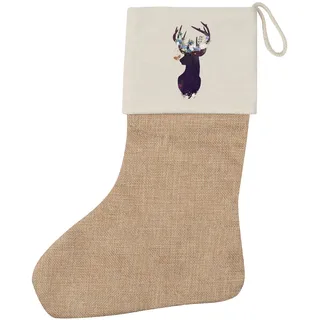 Weihnachtsstrumpf Hirsch Silhouette Geschenkidee Hirsch Geschenk Präsent Mitbrin