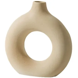 Donut-Vase, Keramikvase Für Pampasgras-Esstischdekorationen, Getrocknete Blumenvase, Ästhetische Raumdekoration, Künstliche Blumenvase, Dekorative Vasen Für Heimdekoration, Getrocknete Blumenvase