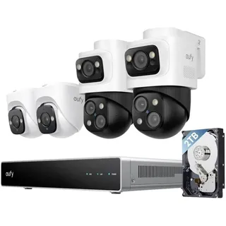 eufy PoE NVR Security System S4 inkl. 2x Bullet-PTZ-Kameras + 2x Turret-Kameras