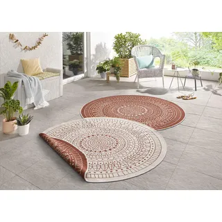 HANSE HOME Porto Wendeteppich Ø 240 cm Braun/Orange