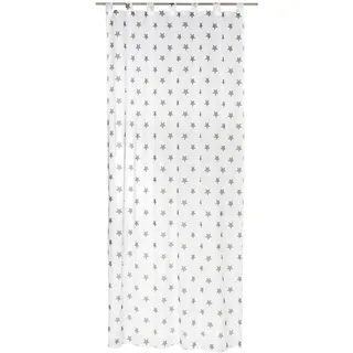 Kindervorhang, Schwarz, Weiß, Textil, Stern, 140x255 cm, für Stange und Schiene geeignet, Wohntextilien, Gardinen & Vorhänge, Vorhänge Kinderzimmer