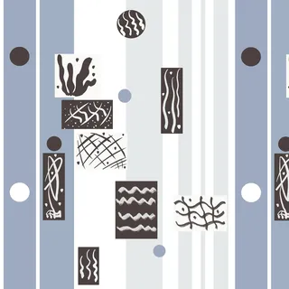 Selbstklebende Tapete Blau Streifen, 44 x 500 cm Tapete Blau Weiß Gestreift Tapeten Blau Schwarz Geometrisch Abstrakt Möbel Klebefolie Möbelfolie Selbstklebend für Badezimmer Wohnzimmer Schlafzimmer